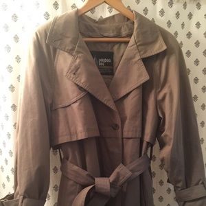 London Fog Trench Coat W Removable Quilted Liner
